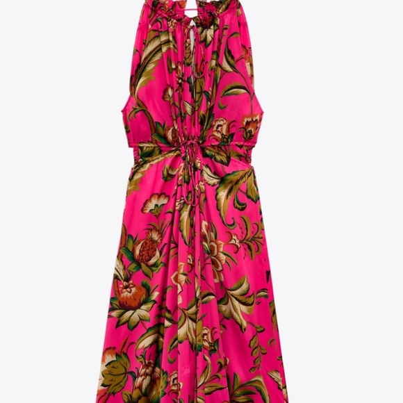 NWT Zara Cut Out Printed Jumpsuit - Picture 4 of 10